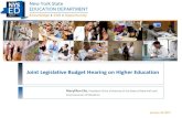 Joint Legislative Budget Hearing on Higher Educationnysed.gov/common/nysed/files/heop-budget-testimony-1-24... · 2017. 1. 24. · Joint Legislative Budget Hearing on Higher Education