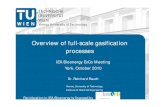 Overview of full-scale gasification processes · Vienna, University of Technology Institute of Chemical Engineering Overview of full-scale gasification processes IEA Bioenergy ExCo