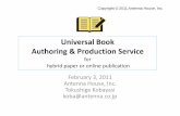 Universal Book Authoring Production Service · 2015. 5. 29. · ③Introducing Cloud Authoring Service ... • The content layout is applied with stylesheet ... participated by publishing