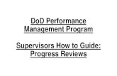 DoD Performance Management Program Supervisors How to … Supervisors... · 2020. 3. 23. · Employees or Supervisors can create progress reviews. If you have just created the progress