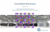 Correlated Electrons · exercises Correlated Electrons SS 2020, E. Koch Exercise Sheet 1 due 16 April prepare your solutions so you are ready to present them in class if you cannot