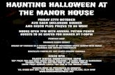 HAUNTING HALLOWEEN AT THE MANOR HOUSE ... fancy dress competition 10pm Top Prize for the Best Fancy