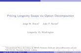 Pricing Longevity Swaps via Option Decomposition · 2019. 9. 20. · Pricing Longevity Swaps via Option Decomposition Jorge M. Bravo1 Joªo P. Nunes2 Longevity 15, Washington 1Universidade