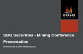 SBG Securities - Mining Conference Presentation · 2020. 7. 10. · Outlook 6. Annexures 3. Corporate Overview 4 01. Merafe Resources Ltd | SBG Securities - Mining Conference Presentation