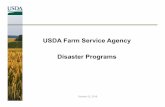 USDA Farm Service Agency Disaster Programs...Emergency Forest Restoration Program (EFRP) Land Eligibility: •Have existing tree cover or had before the natural disaster •Be owned