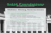 Copy of Copy of Solid Foundations · Click on the green “Online Giving” button Log into your account using your User ID and Password Once logged in select “Give a New Gift”