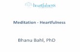 Bhanu Bahl, PhD...•Enhances creativity –Research on creativity suggests that greatest insights and biggest breakthroughs happen in a more meditative and relaxed state of mind.