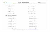 Math Worksheets Name: Date: Add and Subtract Mixed Numbers · 2020. 4. 25. · Math Worksheets Name: _____ Date: _____ … So Much More Online! Please visit: Add and Subtract Mixed