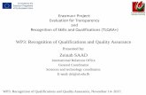 WP3: Recognition of Qualifications and Quality Assuranceplus.tlqaa.org/sites/plus.tlqaa.org/files/TLQAA... · qualification in the recognising system and stating on the matching.