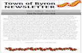 Winter 2016byronny.com/newsletters/Winter 2016.pdfNEWSLETTER Volume 1, Number 43 Winter 2016 From the Supervisor's Desk Tax time is right around the corner, and if you do not receive