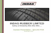 INDAG RUBBER LIMITED · 2018. 11. 29. · This presentation and the accompanying slides (the “Presentation”),which have been prepared by Indag Rubber Limited (the ... uncertainties