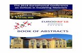 BOOK OF ABSTRACTS - EURODIM 2018eurodim2018.pl/conf-data/eurodim2018/files/EURODIM 2018...Luminescence quenching mechanisms in Gd 3Al2Ga 3O12:Ce 3+ Gd 3Ga 5O12:Ce 3+ phosphors Tadeusz