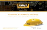 Orme Midlands Limited trading as · 2019. 1. 3. · Health & Safety Policy 2019 Page 1 call 01785 286648 fax 0870 850 5713 email info@ormeconstruction.com web Foreword Orme Midlands