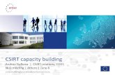 CSIRT capacity building in Europe - ENISA · 2 Capacity and community building for CSIRTs 2005 Start up program for CSIRTs (ENISA guidelines and support on how to set up and operate