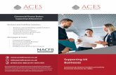 ACES · 2019. 11. 19. · Aces Commercial Finance We specialise in providing access to finance across a broad range of products and services, even in cases of poor credit and unusual