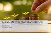 Q1 2019 Investor Conference · 2019. 5. 10. · Q1 2019 Wafer Size % of Q1 Change (QoQ) Change (YoY) 8-Inch 66.3% - 0.1% 6.5% 12-Inch 33.7% 8.3% 22.0% Royalty (thousands of NT dollars)