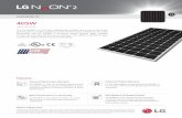 405W · 2019. 8. 9. · LG405N2W-V5. Feature. s. 72. About LG Electronics. LG Electronics is a global leader in electronic products in the clean energy markets by offering solar PV