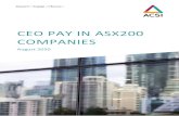 CEO PAY IN ASX200 COMPANIES...CEO PAY IN ASX200 COMPANIES: AUGUST 2020 3 FOREWORD In the shadow of the current pandemic, boards need to rise to the challenge of meeting stakeholder