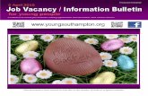 for young people · 4/2/2015  · 2 April 2015 A collection of current job vacancies, training opportunities and information, from various sources Produced fortnightly for young people