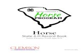 Horse...3 SC 4-H Horse Activity & Event Involvement Please check all the SC 4-H Livestock Activities & Events that you have participated in over the past 4-H year. Points will be given
