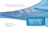 BUDGET REPORT - screatons.co.uk · Small business relief will be extended until April 2016. Ination-linked increases to business rates will be capped at 2% until April 2016. Diverted