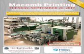 Macomb Printing - Microsoft · 2017. 10. 23. · Macomb Printing CORPORATE HEADQUARTERS: 601 GORDON INDUSTRIAL CT BYRON CENTER, MI 49315 NLINE LY ION TUESDAY, SEPTEMBER 26, 2017 44272