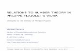 RELATIONS TO NUMBER THEORY IN PHILIPPE FLAJOLET’S WORKalgo.inria.fr/pfac/PFAC/Program_files/pf-nt-drmota.pdf · 2011. 12. 15. · 11D Diophantine equations 11E Forms and linear