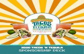 SPONSORSHIP DECK - TACOS 'N TEQUILA FIESTA - Tacos ......#tacosgreenville, #yeahthatgreenville 1,200 attendees (300 VIP) 7,000 tacos served 160 gallons of Lunazul 100% Agave Tequila