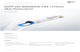 QSFP-DD 400GBASE-FR4 1310nm 2km Transceiver Datasheet - FS · 2020. 8. 24. · QSFP-DD 400GBASE-FR4 1310NM 2KM TRANSCEIVER Functional Description The module incorporates 4 independent