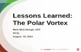 Lessons Learned: The Polar Vortex · 2014. 8. 26. · Lessons Learned: The Polar Vortex Mark McCullough, AEP NCSL August 18, 2014 . ... •Both industries play a critical role in