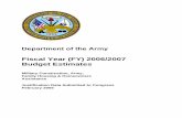 Department of the Army Fiscal Year (FY) 2006/2007 Budget ... · Family Housing & Homeowners Assistance Justification Data Submitted to Congress February 2005. ... 48607 Land Acquisition