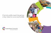 Community-Led Housing · • Jeff Endean, Housing Strategy and Partnership Manager, Lewisham Council • John Montes and the project team at Croydon Council • David Palmer, Co-operative