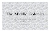 Sec3 - The Middle Colonies...I. Review$of$The$New$England$Colonies$ II. The$Middle$Colonies$ A. Geography$of$the$Middle$Colonies$ B. New$York$and$New$Jersey$ 1. New$Netherland$becomes$New$York$
