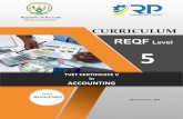 TVET CERTIFICATE V in ACCOUNTING€¦ · vii | P a g e List of abbreviations CV Curriculum vitae GAP Good agricultural practices GoR Government of Rwanda ICPAR Institute of Certified