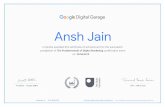 Digital Garage Certificate · 2019. 6. 29. · Goo gle Digital Garage is hereby awarded this certificate of achievement for the successful completion of The Fundamentals of Digital