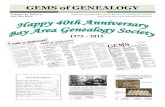 GEMS of GENEALOGY · 2015. 10. 12. · 4 Bay Area Genealogical Society - GEMS of Genealogy Volume 41 Issue 3 Oct/Dec 2015 Family History Center Presentation Workshop 651 Pinehurst