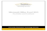 Microsoft Office Excel 2013 - Kennesaw State University...Microsoft Office Excel 2013 . PivotTables and PivotCharts . Training, Outreach , Learning Technologies and Video Production.