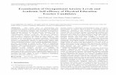 Examination of Occupational Anxiety Levels and Academic ... · DOI: 10.13189/ujer.2017.051109 . Examination of Occupational Anxiety Levels and Academic Self-efficacy of Physical Education