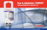How to Administer CYANOKIT...NDC 11704-370-01 W: 7.64” x L: 3.94” x H: 3.82” NDC Carton Dimensions Each CYANOKIT Consists of1: 1 Package insert 1 Quick-use reference guide 1