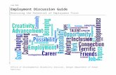 Employment Discussion Guide Discussion... · Web viewMay include short-term supports as a person learns their new job. This is time-limited. To receive either initial or ongoing job