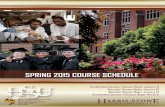 Spring 2015 Course Schedule - hssu.edu 2015 Course Schedule.pdf · Spring Session I 2015 and Spring Session II 2015 Registration for Spring Session I Classes On-line November 3, 2014-December