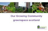 Our Growing Community greenspace scotland · greenspace scotland . Balconies Q Terraces trees and bee OUR " Individual qardens landshare o GROWING COMMUNITY orchard 6 oçchards and