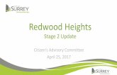 Redwood Height CAC Presentation Rev Apr25 · 2019. 12. 11. · Finalize cost of “Greenspace Levy” and financing strategy; Prepare “sign Guidelines” De for the various land