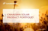 CANADIAN SOLAR PRODUCT PORTFOLIO · 2016. 7. 8. · Canadian Solar Inc. 15 Limited Warranty • 10-year product workmanship warranty • 25-year power output performance guarantee