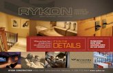 RYKONhomes award winning · 2013. 6. 14. · As an award-winning builder, Rykon Construction has been planning, developing and building custom homes and properties of distinction