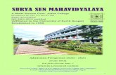 New SURYA SEN MAHAVIDYA LAYAsuryasencollege.org.in/newSite2020_doc/SSM_Admission... · 2020. 8. 8. · Surya Sen. 3 About the ... to four months while minimizing the chances of any