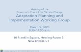 Meeting of the Governor’s Council on Climate Change Adaptation Planning … · Adaptation and Resiliency report on the alignment of climate change adaptation strategies incorporated