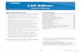 LS9 EditorLS9 Editor - asia-latinamerica-mea.yamaha.com€¦ · LS9 Editor Owner’s Manual 1 Special Notices •The software and this owner’s manual are the exclu-sive copyrights