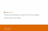 Financial Results for the Full Year Ended November 30, 2018 · 2019. 1. 17. · Money Forward CloudServices P.18 FY11/19 Financial Forecasts P.51 Overall P.8 Other Topics P.35 PFM