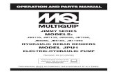 JIMMY SERIES MODELS - Multiquip Inc · JIMMY SERIES HYDRAULIC REBAR BENDERS — OPERATION AND PARTS MANUAL — REV. #9 (01/04/08) — PAGE 3 JIMMY SERIES HYDRAULIC REBAR BENDERS —
